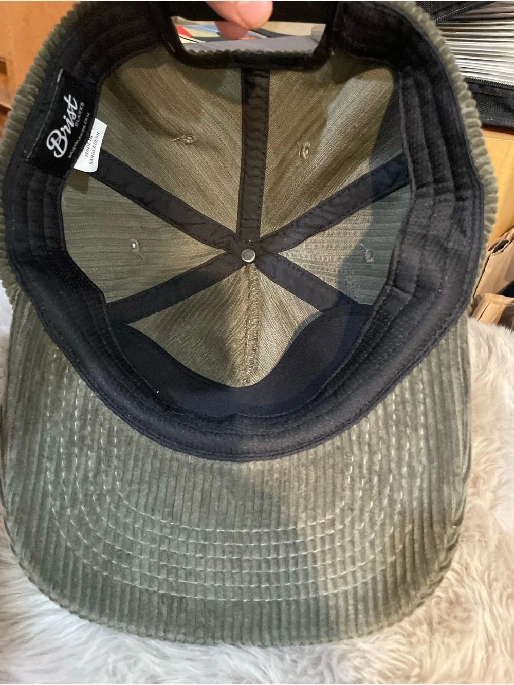 Shane McConkey Foundation Olive Green Corduroy Hat Rare Ski BASE Jump Cap Vtg